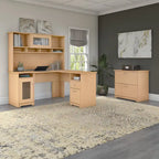 Bureau d'angle avec huche et classeur Cabot 60 W