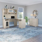 Bureau d'angle avec huche et classeur Cabot 60 W