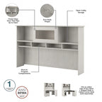 Bureau d'angle avec huche et classeur Cabot 60 W