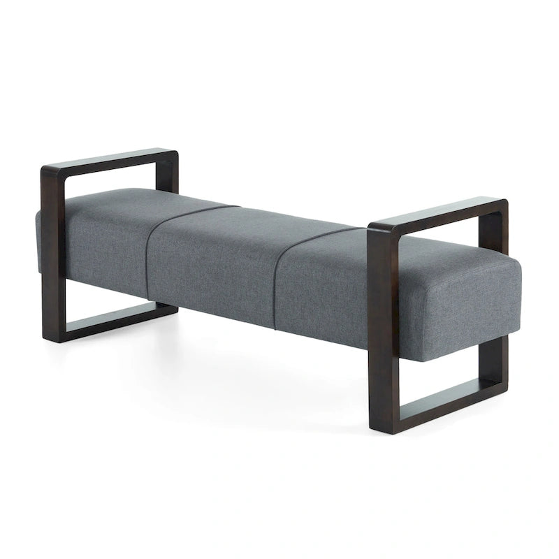 Banc ottoman moderne rembourré Taylor Long avec design multifonctionnel