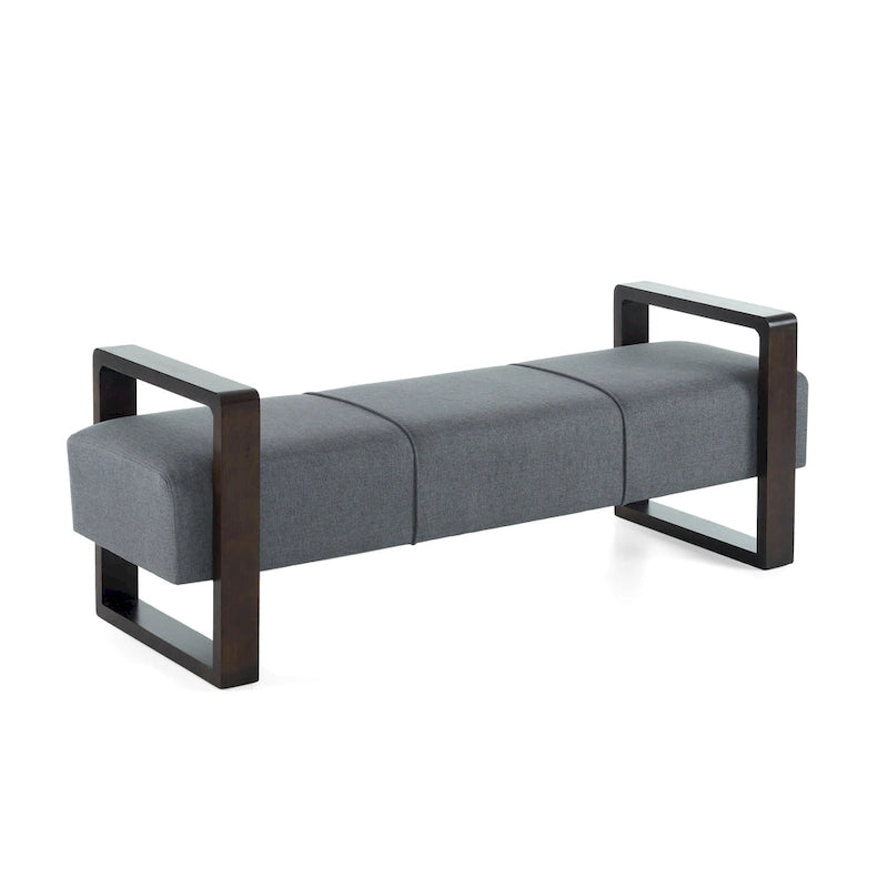 Banc ottoman moderne rembourré Taylor Long avec design multifonctionnel