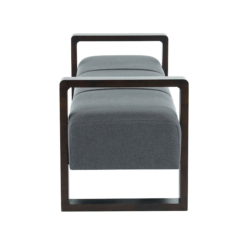 Banc ottoman moderne rembourré Taylor Long avec design multifonctionnel