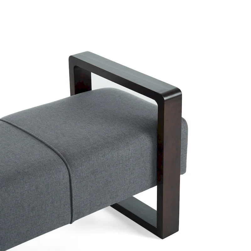 Banc ottoman moderne rembourré Taylor Long avec design multifonctionnel