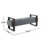 Banc ottoman moderne rembourré Taylor Long avec design multifonctionnel