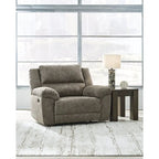 Fauteuil inclinable électrique surdimensionné | Revêtement marron | Siège extra large | Salon