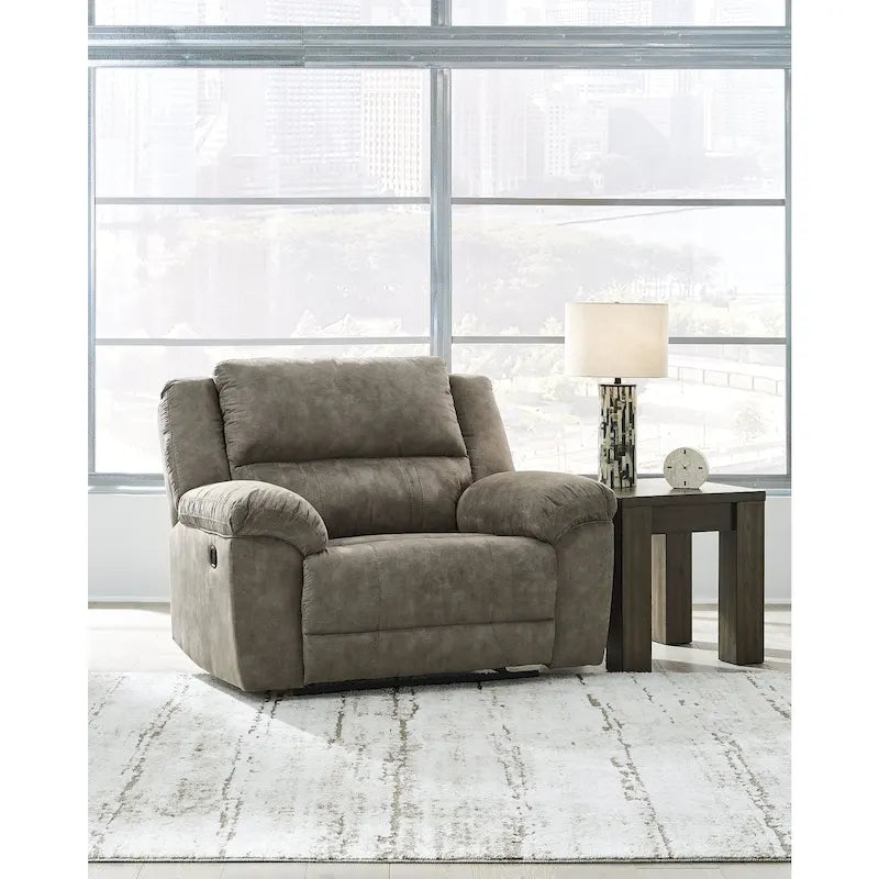 Fauteuil inclinable électrique surdimensionné | Revêtement marron | Siège extra large | Salon