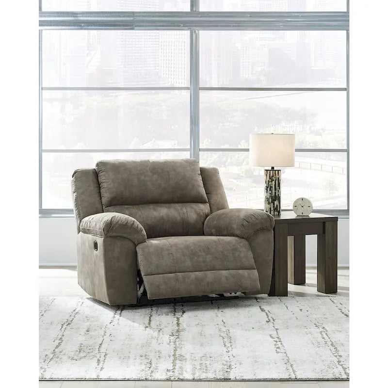Fauteuil inclinable électrique surdimensionné | Revêtement marron | Siège extra large | Salon