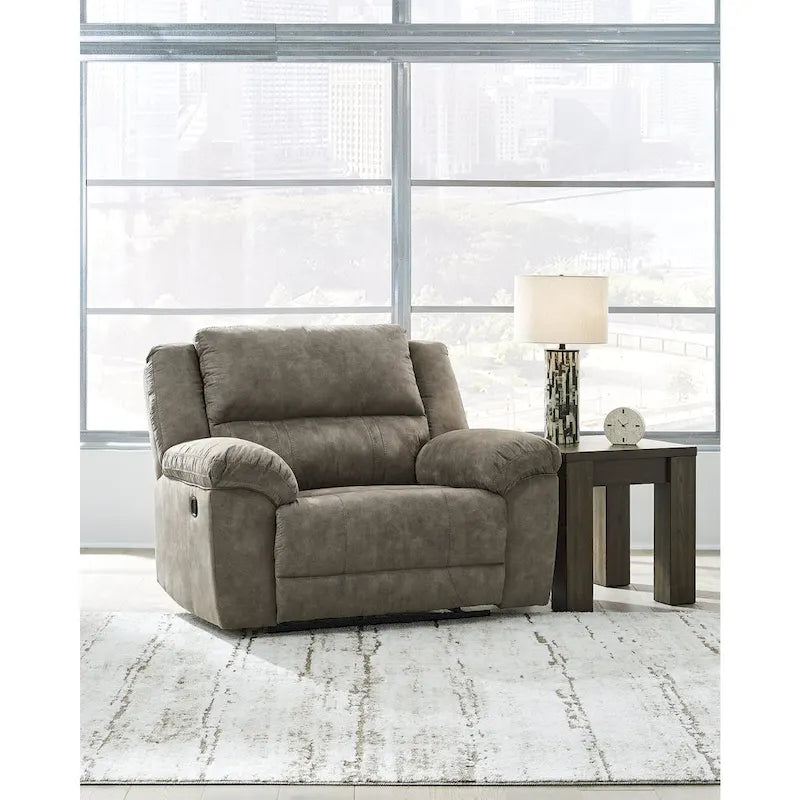 Fauteuil inclinable électrique surdimensionné | Revêtement marron | Siège extra large | Salon