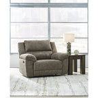 Fauteuil inclinable électrique surdimensionné | Revêtement marron | Siège extra large | Salon