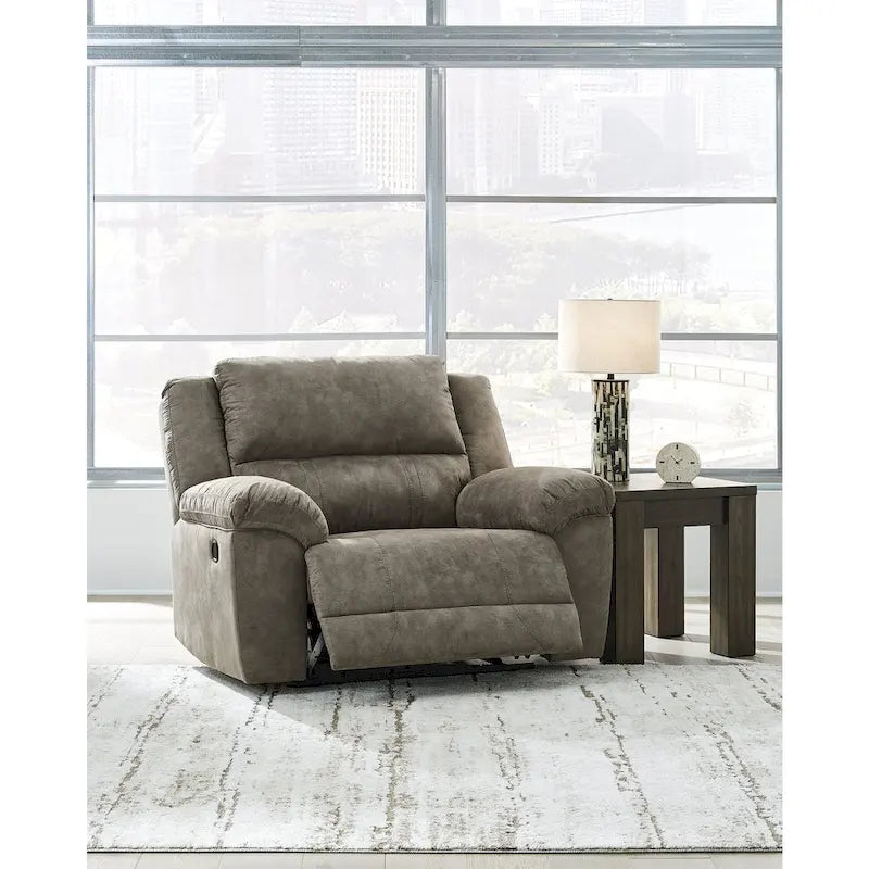 Fauteuil inclinable électrique surdimensionné | Revêtement marron | Siège extra large | Salon