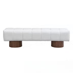 Banc de salle à manger capitonné, PU beige