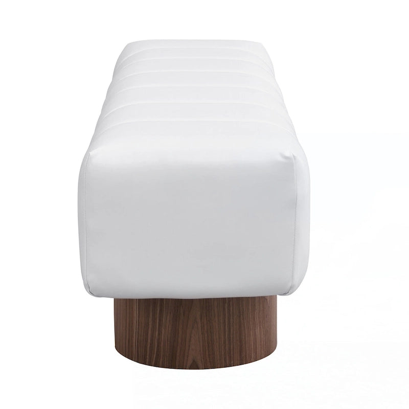 Banc de salle à manger capitonné, PU beige