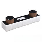 Banc de salle à manger capitonné, PU beige