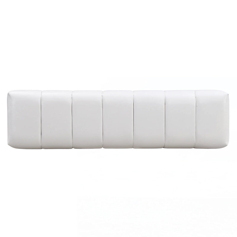 Banc de salle à manger capitonné, PU beige