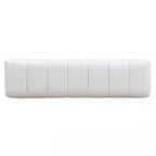 Banc de salle à manger capitonné, PU beige