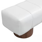 Banc de salle à manger capitonné, PU beige