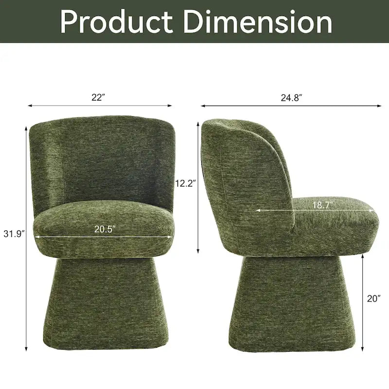 Chaises de salle à manger tapissées de tissu