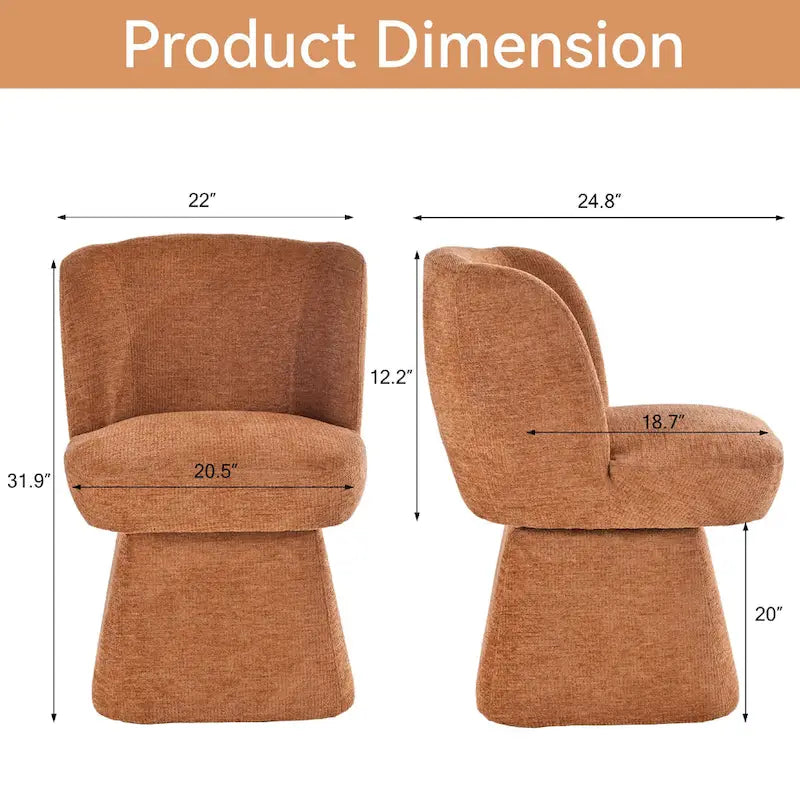 Chaises de salle à manger tapissées de tissu