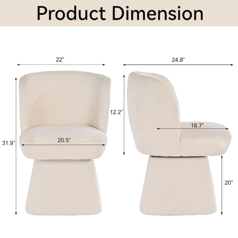 Chaises de salle à manger tapissées de tissu