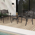 2/4 chaises de patio en fonte d'aluminium tout temps