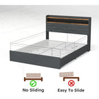 Cadre de lit Queen polyvalent avec de multiples fonctionnalités pour une expérience de chambre optimale