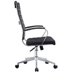 Chaise de bureau moderne haute avec dossier haut, en similicuir PU, pivotante, inclinable, réglable, avec coussin, modèle de designer, pour dirigeant