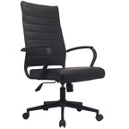 Chaise de bureau moderne haute avec dossier haut, en similicuir PU, pivotante, inclinable, réglable, avec coussin, modèle de designer, pour dirigeant