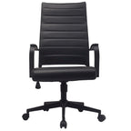 Chaise de bureau moderne haute avec dossier haut, en similicuir PU, pivotante, inclinable, réglable, avec coussin, modèle de designer, pour dirigeant