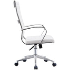 Chaise de bureau moderne haute avec dossier haut, en similicuir PU, pivotante, inclinable, réglable, avec coussin, modèle de designer, pour dirigeant