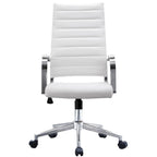 Chaise de bureau moderne haute avec dossier haut, en similicuir PU, pivotante, inclinable, réglable, avec coussin, modèle de designer, pour dirigeant