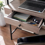 Bureau échelle en bois gris industriel