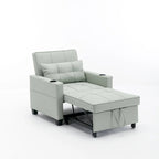 Fauteuil-lit gigogne convertible 3-en-1 avec port USB - 34,26 x 68,12 x 33,08