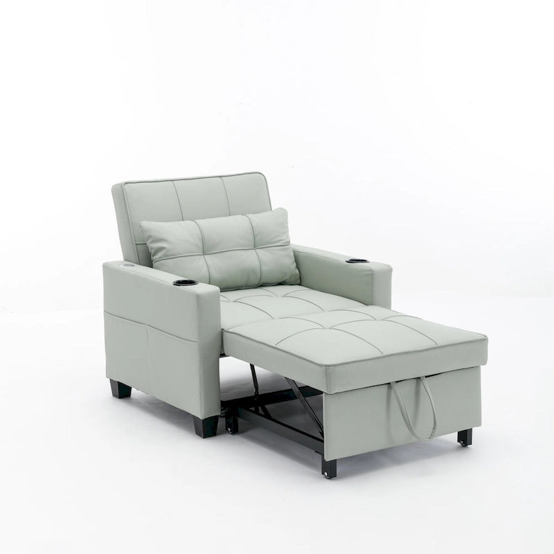Fauteuil-lit gigogne convertible 3-en-1 avec port USB - 34,26 x 68,12 x 33,08