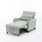 Fauteuil-lit gigogne convertible 3-en-1 avec port USB - 34,26 x 68,12 x 33,08