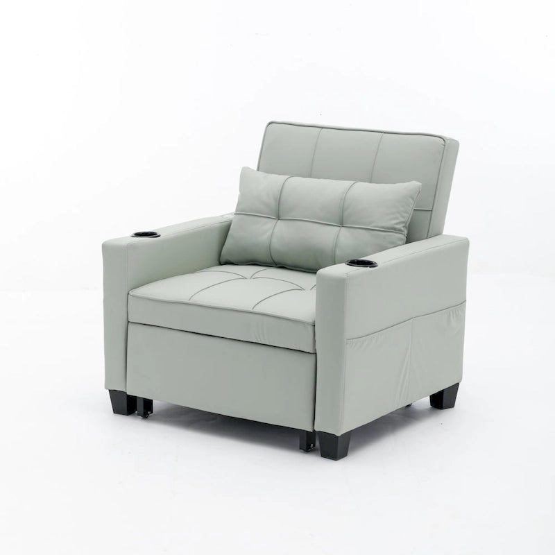 Fauteuil-lit gigogne convertible 3-en-1 avec port USB - 34,26 x 68,12 x 33,08