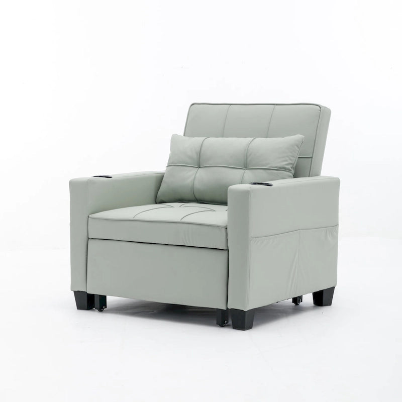 Fauteuil-lit gigogne convertible 3-en-1 avec port USB - 34,26 x 68,12 x 33,08