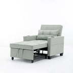 Fauteuil-lit gigogne convertible 3-en-1 avec port USB - 34,26 x 68,12 x 33,08