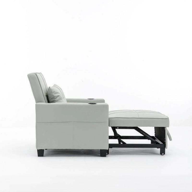 Fauteuil-lit gigogne convertible 3-en-1 avec port USB - 34,26 x 68,12 x 33,08