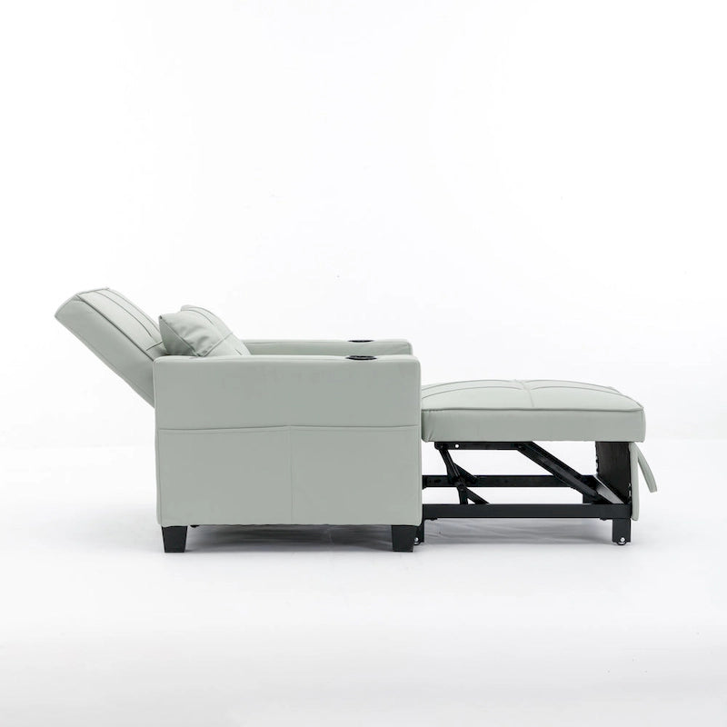 Fauteuil-lit gigogne convertible 3-en-1 avec port USB - 34,26 x 68,12 x 33,08