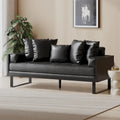Causeuse surdimensionnée en similicuir avec coussins décoratifs | Style moderne | Canapé 2 places