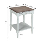 Table d'appoint de style champêtre français avec 1 tiroir et une étagère ouverte | Plusieurs finitions | Table de chevet