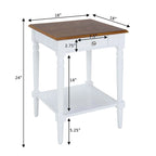 Table d'appoint de style champêtre français avec 1 tiroir et une étagère ouverte | Plusieurs finitions | Table de chevet