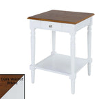 Table d'appoint de style champêtre français avec 1 tiroir et une étagère ouverte | Plusieurs finitions | Table de chevet