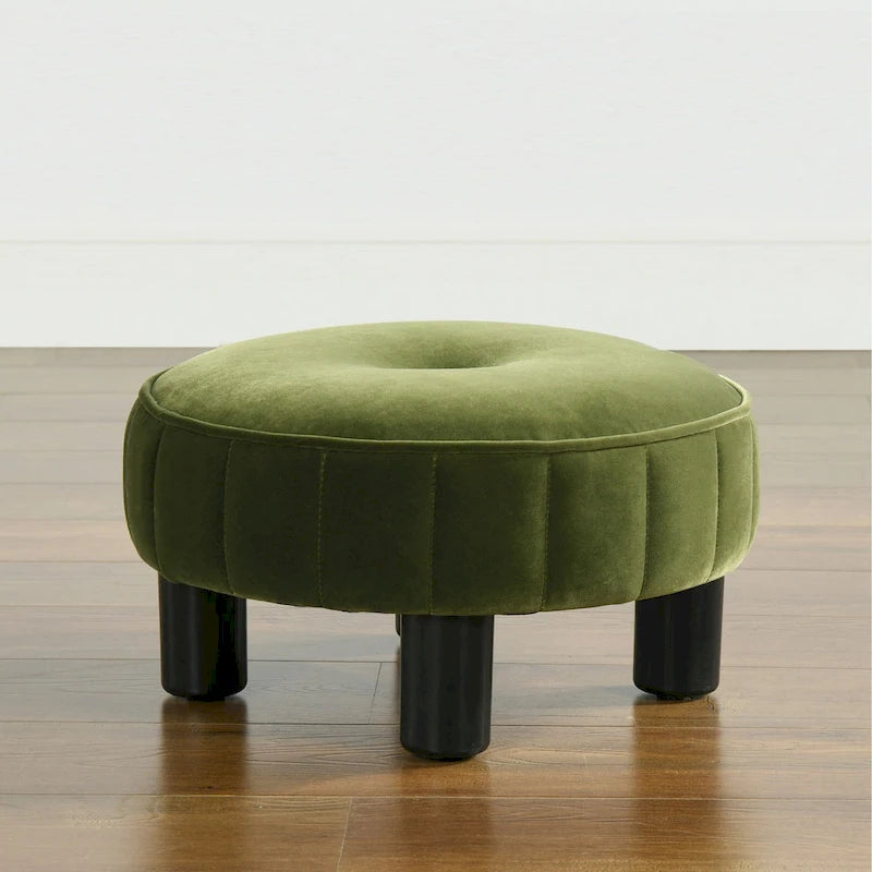 Pouffe ottoman rond de 16 po