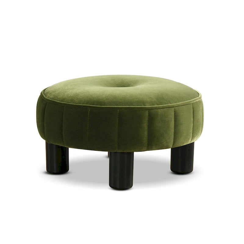 Pouffe ottoman rond de 16 po
