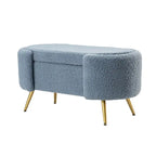 Banc de rangement de 39,4 po de large avec pieds en métal