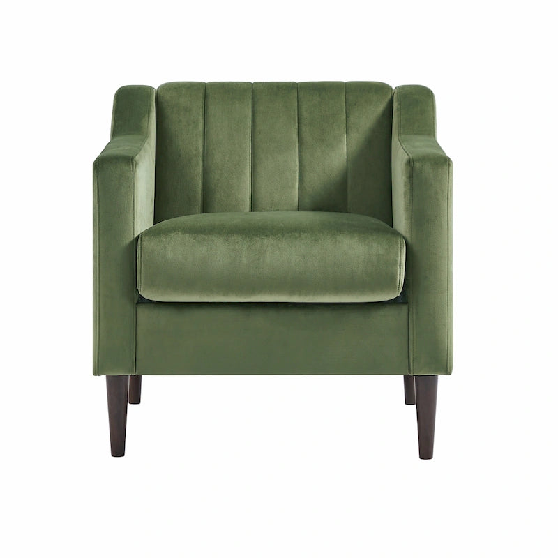 Fauteuil d'appoint capitonné moderne avec pieds en métal