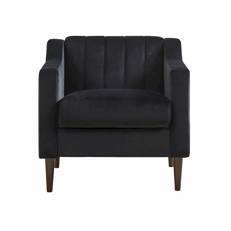 Fauteuil d'appoint capitonné moderne avec pieds en métal