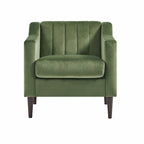 Fauteuil d'appoint capitonné moderne avec pieds en métal