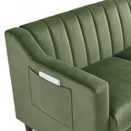 Fauteuil d'appoint capitonné moderne avec pieds en métal